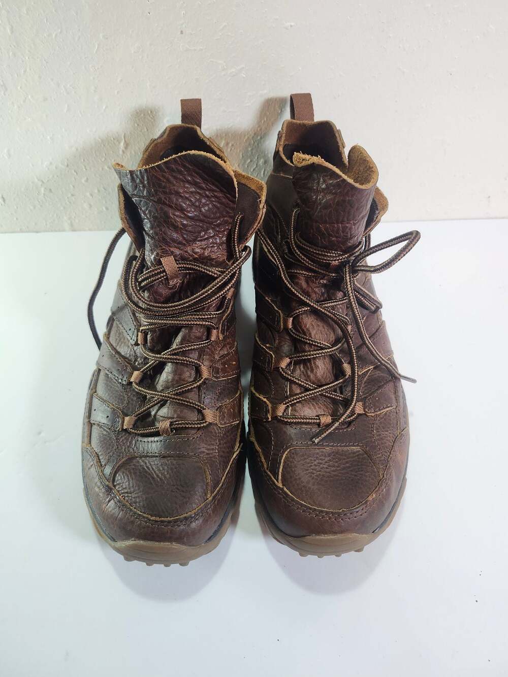 Merrell Leather Vibram Hiking Boots Amber Ale Brown J003643 Men's Size 11.5